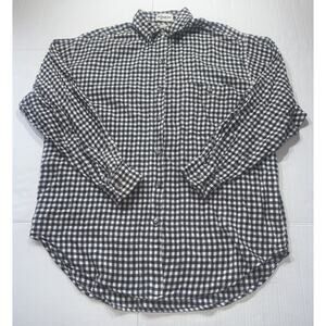 Vintage Punch Tartan Plaid Shirt Size M Black/White Left Breast Pocket
